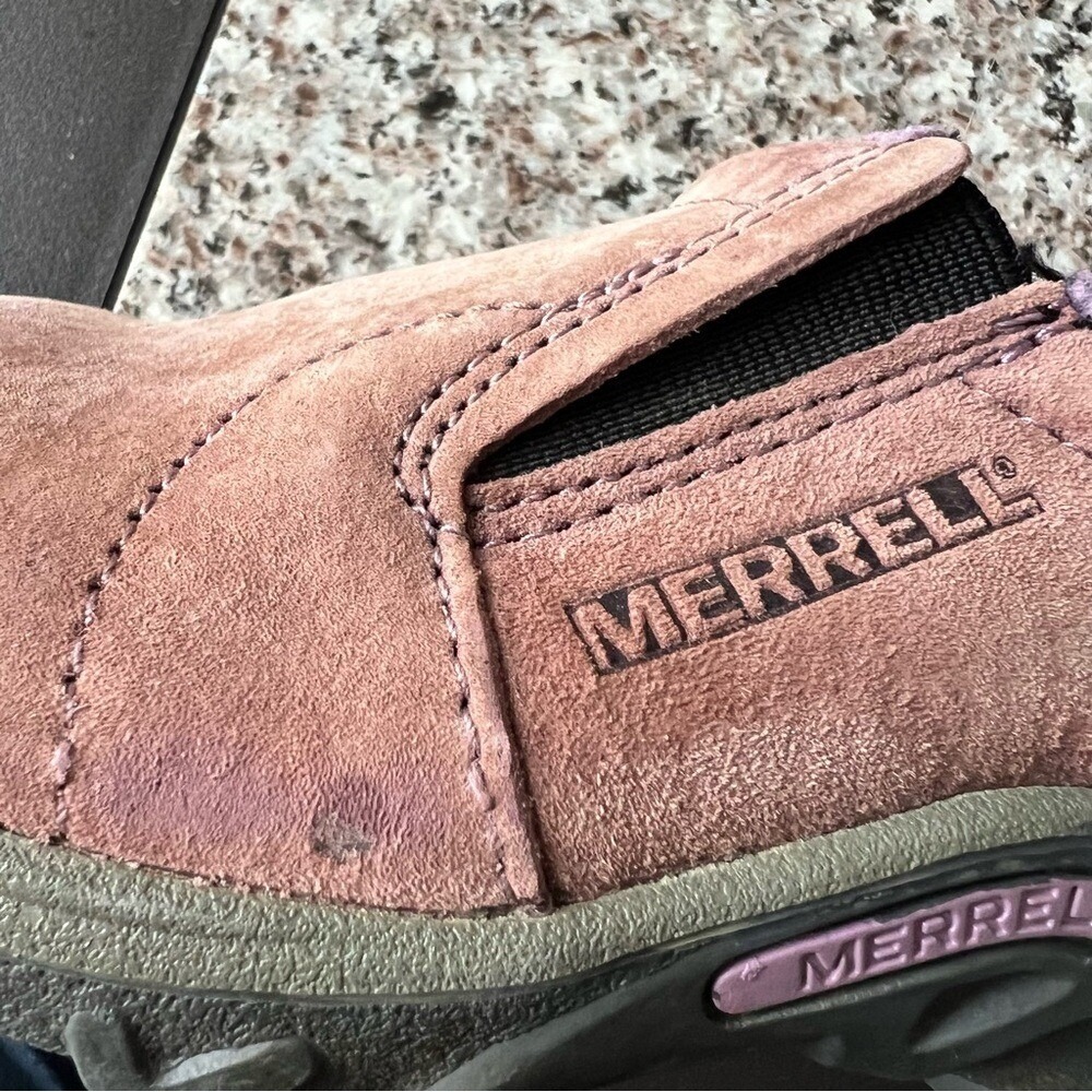 Merrell Kids Huckleberry Moc Suede Slip-On Shoes Girls size 10.5 Hiking Pink - Picture 10 of 10